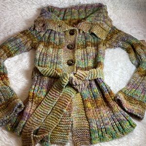 Free People Multicolor Knit Cardigan
